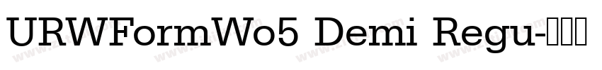 URWFormWo5 Demi Regu字体转换